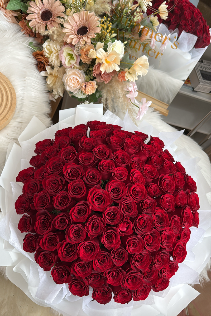 Enchanting ( 99 Red Roses ), Summer's Winter Florist Singapore