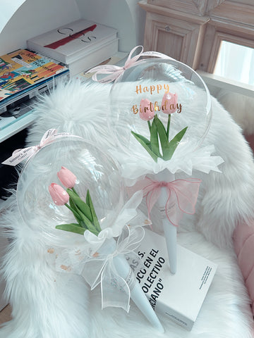Faux Tulip Balloon Cone