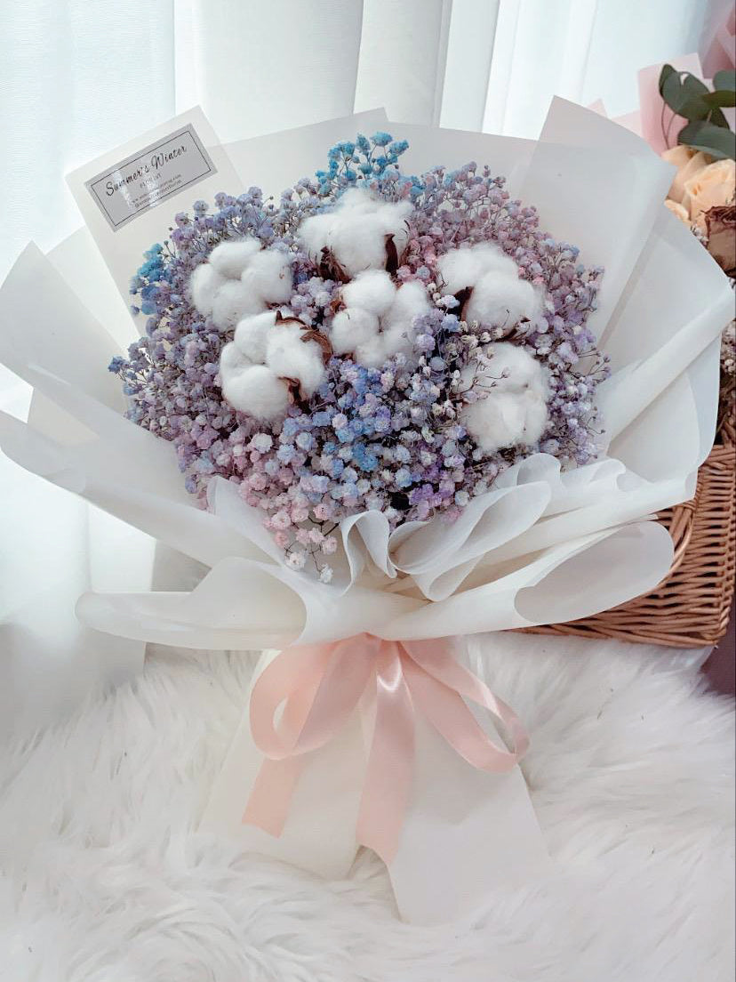 Cotton Baby’s Breath Bouquet