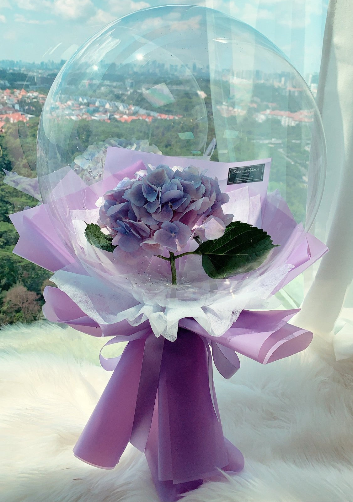Purple hydrangeas Balloon Bouquet