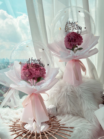 Pink hydrangeas