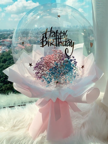 Mixed Baby’s Breath Balloon [Large]