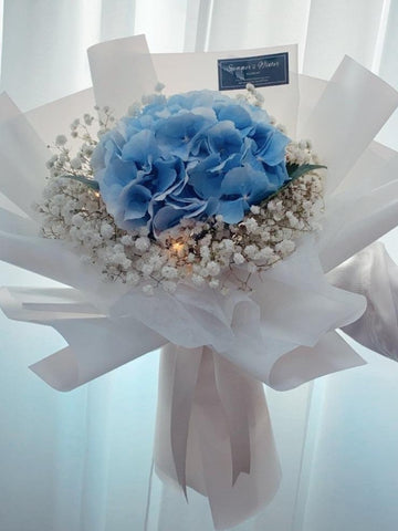Hydrangea Flower & Baby's Breath bouquet