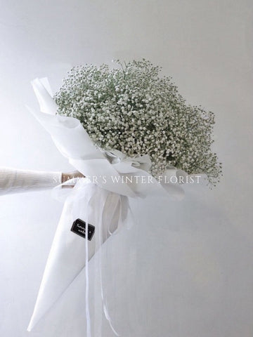 Lovely You [ BABY'S BREATH ] CONE WRAPPED