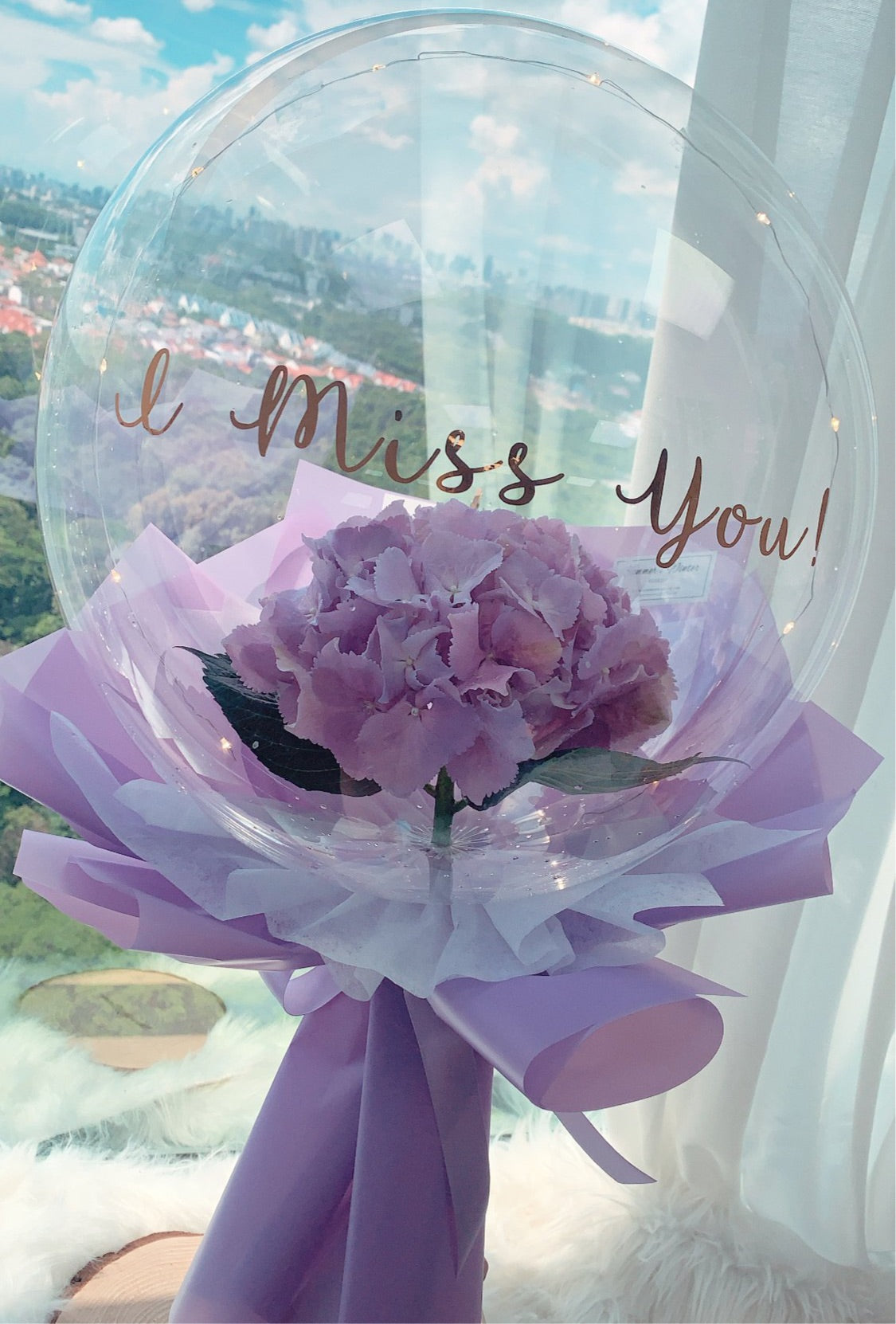 hydrangeas Balloon Bouquet