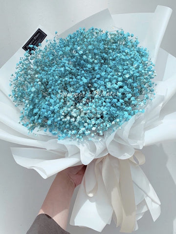 Baby Breath Blue Happiness Bouquet