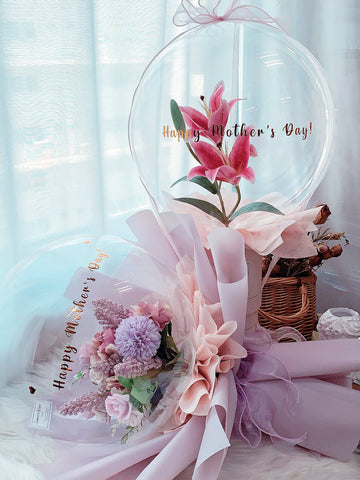 Faux Flowers Balloon [ Premium ]