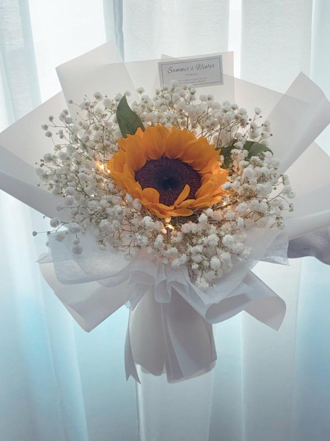 Sunflower & Baby's Breath Bouquet