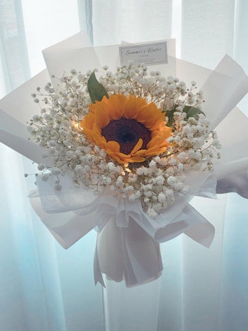 Sunflower & Baby's Breath Bouquet