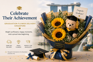 Graduation Flower Delivery Singapore (NUS, NTU, SMU, Poly, Same Day)