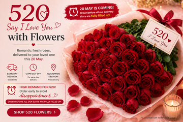 520 Flower Delivery Singapore (Same Day Roses, Last-Minute Gifts)