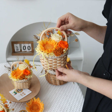 Preserved Sunflower Basket