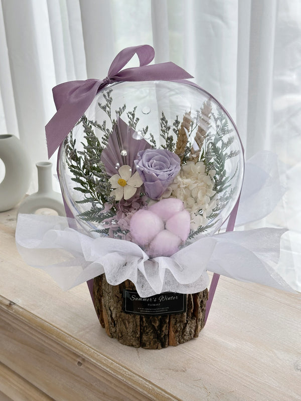 Purple Preserved Crystal Ball