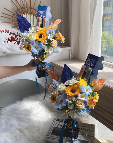 BEST DAD Trophy ( Soap Flowers )