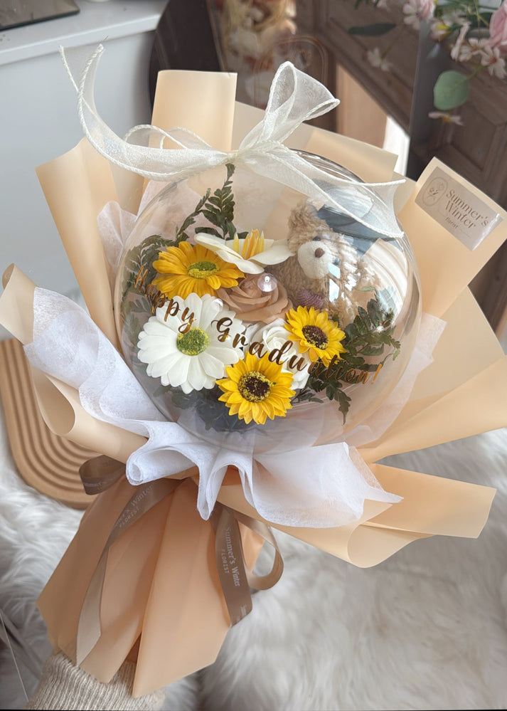 Graduation Bear Crystal Ball gift Singapore