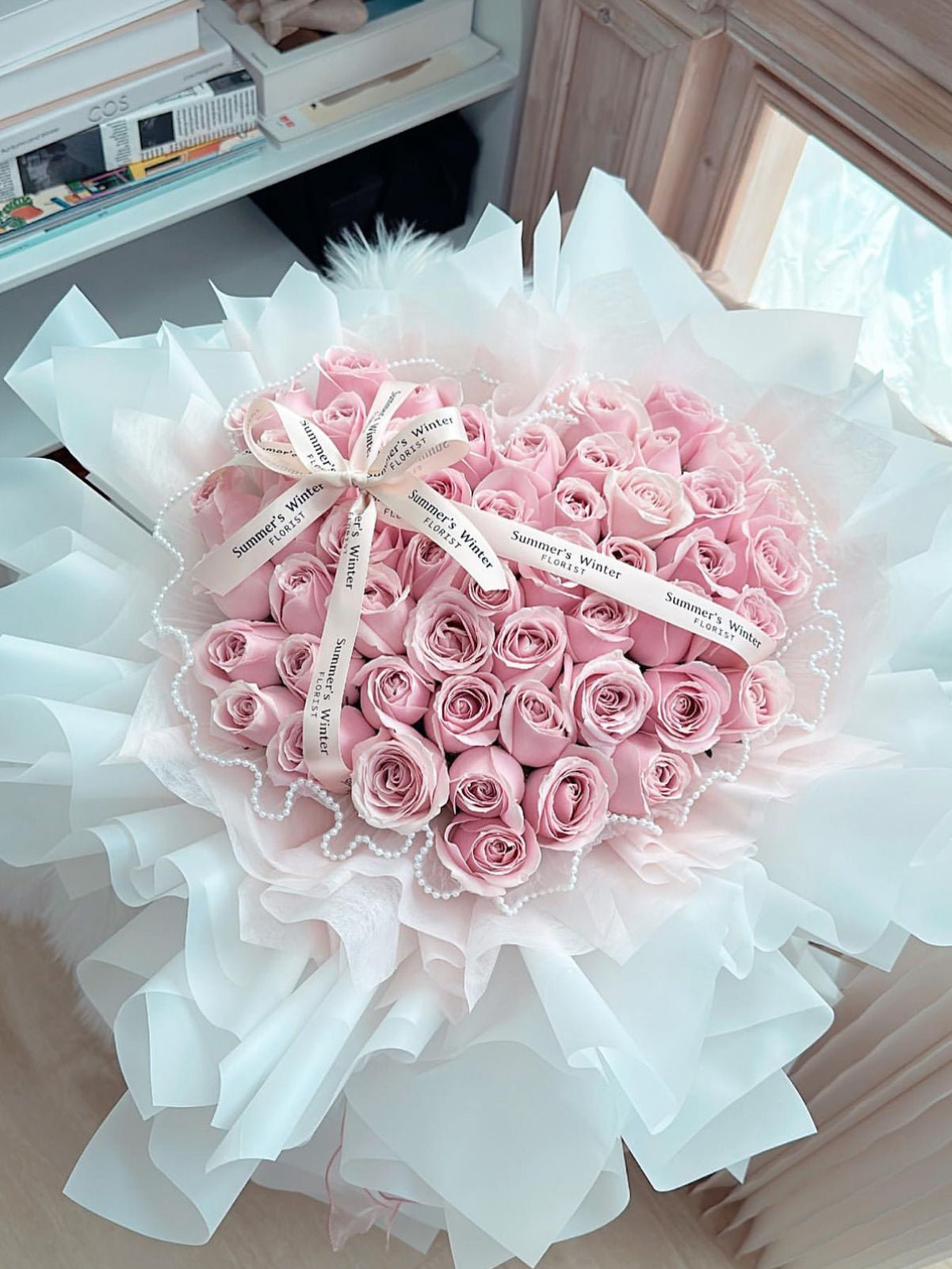 52 Roses Blessing | 52 Pink Roses Bouquet Singapore