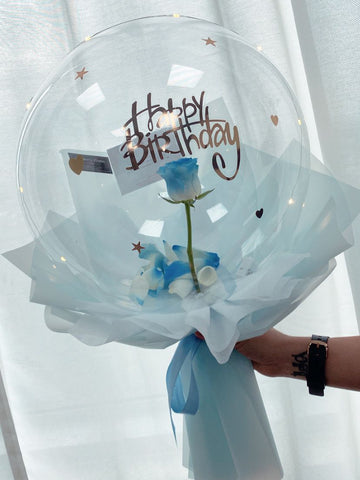 Spray Blue Rose Balloon Flower [Fresh]
