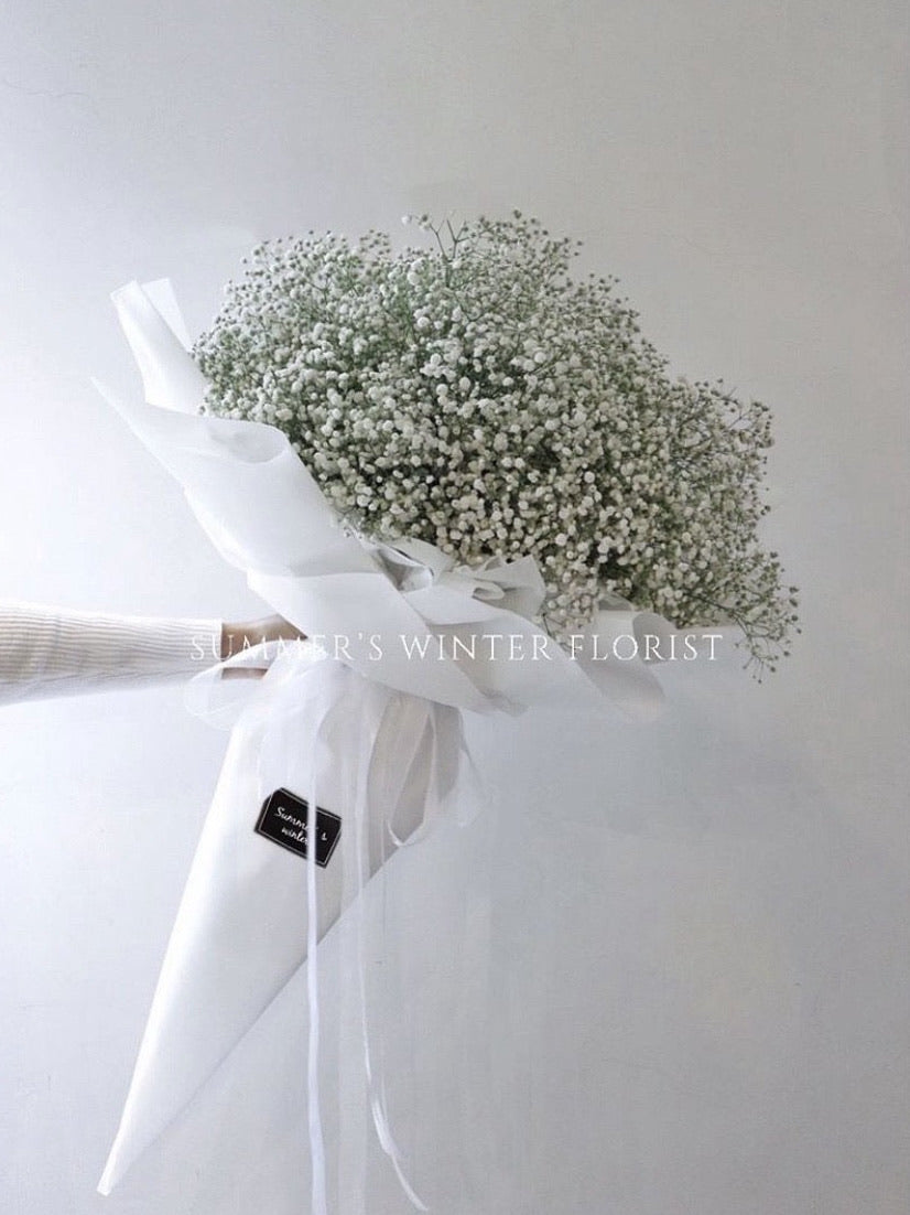 Baby's Breath with Cone Wrapped Paper