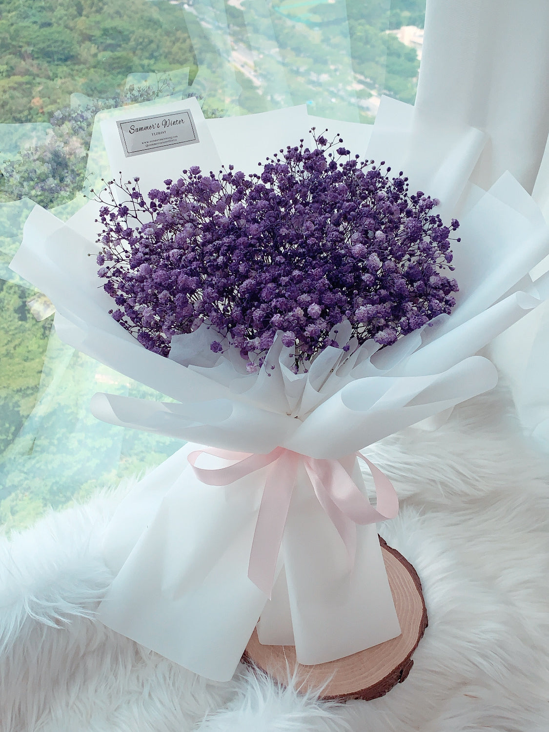 Purple Baby Breath Bouquet 