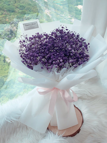 Purple Baby Breath Bouquet 
