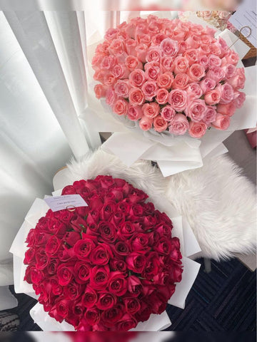 Red and Pink Roses Bouquet