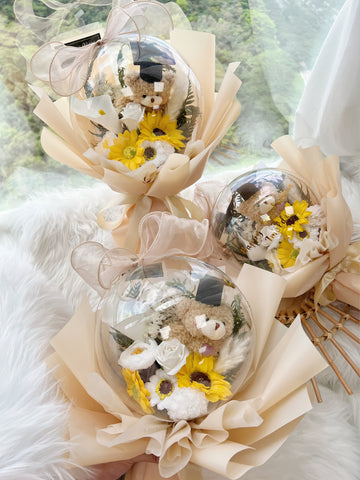 Soap Flowers Crystal Ball ( Graduation )