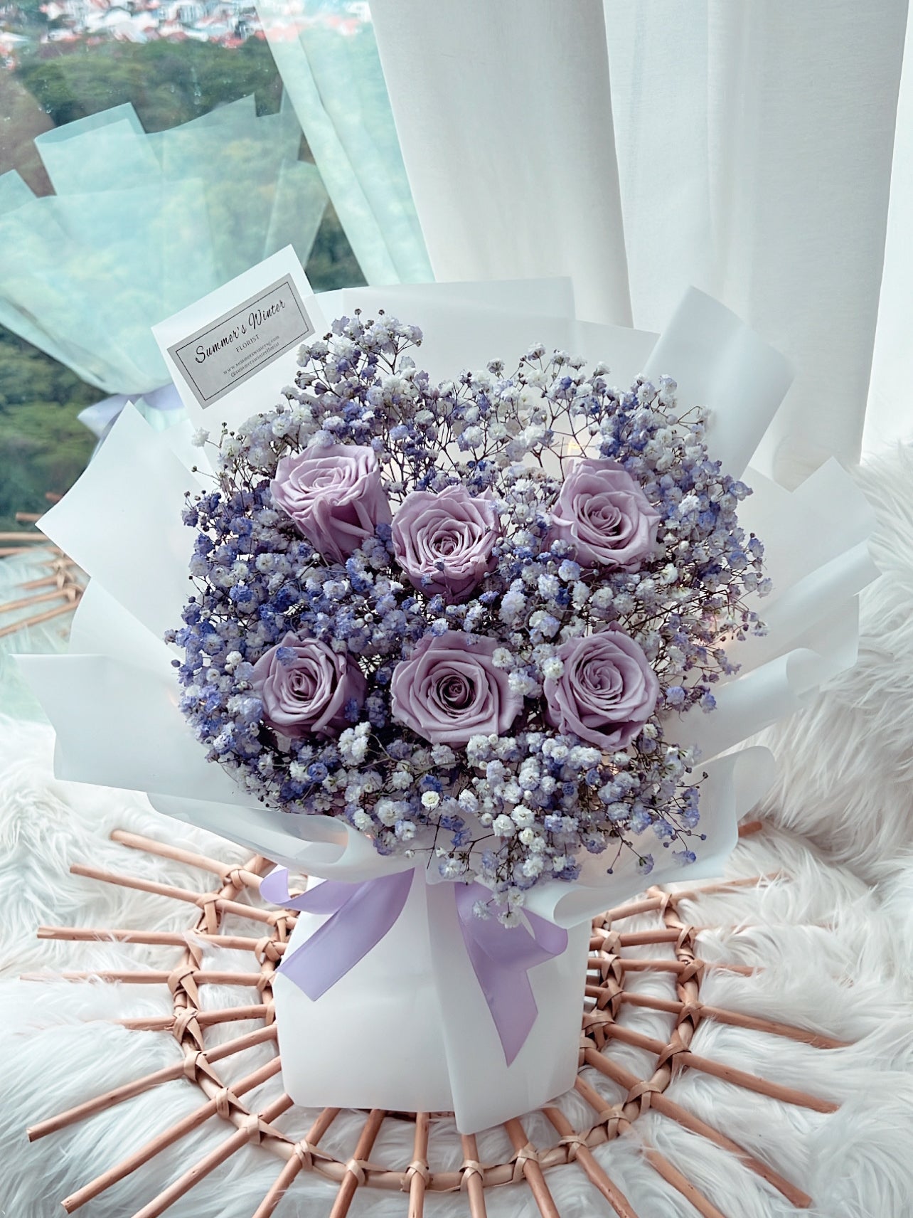 II Dreamy Purple Rose Preserved