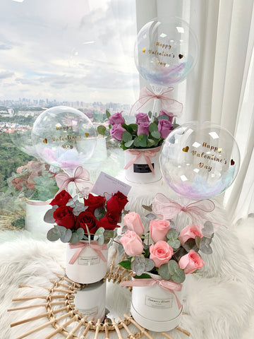 Box of Roses Balloon Bouquets 